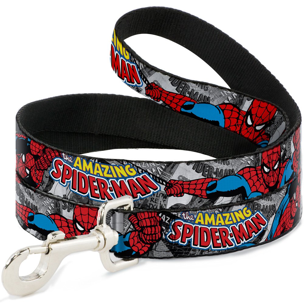 Laisse pour chien nylon large Buckle Down Spider-Man accessoire balade 6'