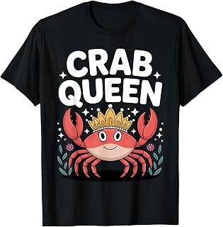 Cool Crab Art for Women Girls Crabby Seafood Gag Crab Lover T-Shirt