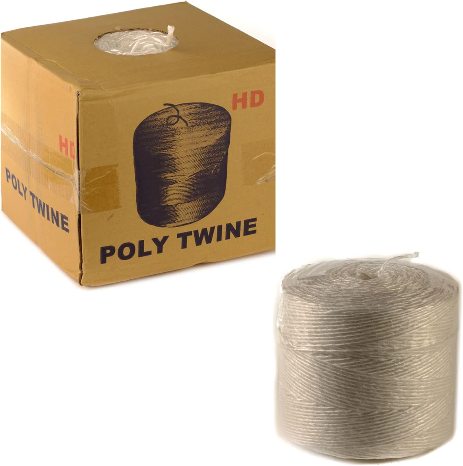 [1 Pack] EcoQuality Polypropylene Twine 2800 Feet - Carboard Bundling, Shipping, Commercial Packaging, Center Pull Box, Tie Wrap, Tying, Tomato Twine