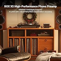 Vista 2 de Fosi Audio Box X5 Preamplificador Phono para tocadiscos, mini preamplificador de audio para el hogar para cartucho MM & MC, tocadiscosfonógrafo