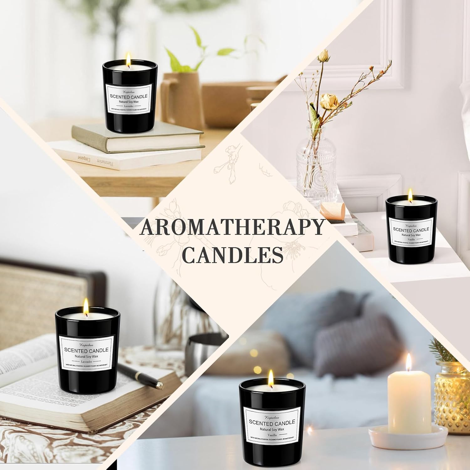 12 Pack Scented Candles Gifts Set for Women and Men, Candles for Home Scented, Natural Soy Wax 180H Long Burning, Aromatherapy Candle Bulk Gift Set for Women Christmas Birthday Thanksgiving Mother - Image 4