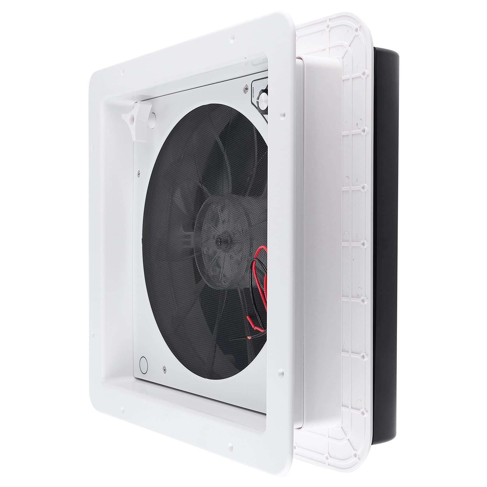 Tbest Wentylator 12 V do Jachtu Rv - Ręczna Regulacja BiegóW, Elektryczna Wentylacja Wentylator Dachowy - Szara Czarna Obudowa z siatką - Moc 18 W