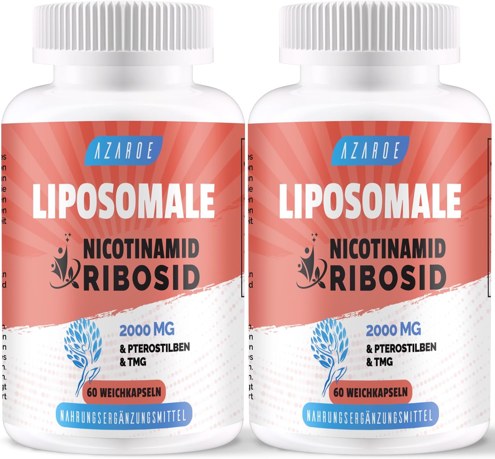 Liposomal Nicotinamide Riboside 2000 mg with TMG and Pterostilbene, More Efficient than NMN, Boost NAD+, 60 Softgels (60 Pieces (Pack of 2)