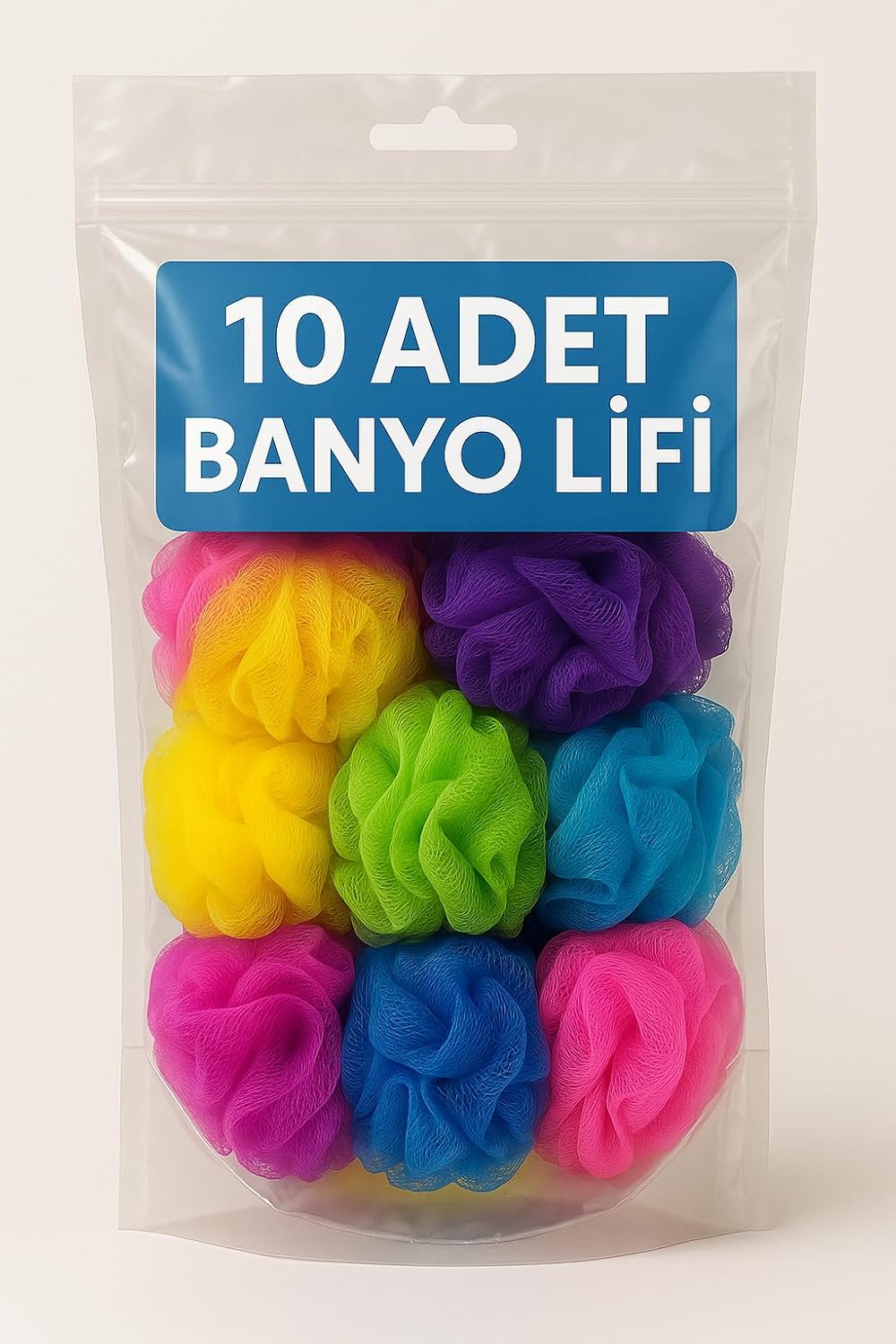 10 Adet Banyo Lifi Vücut Kesesi Top Lif