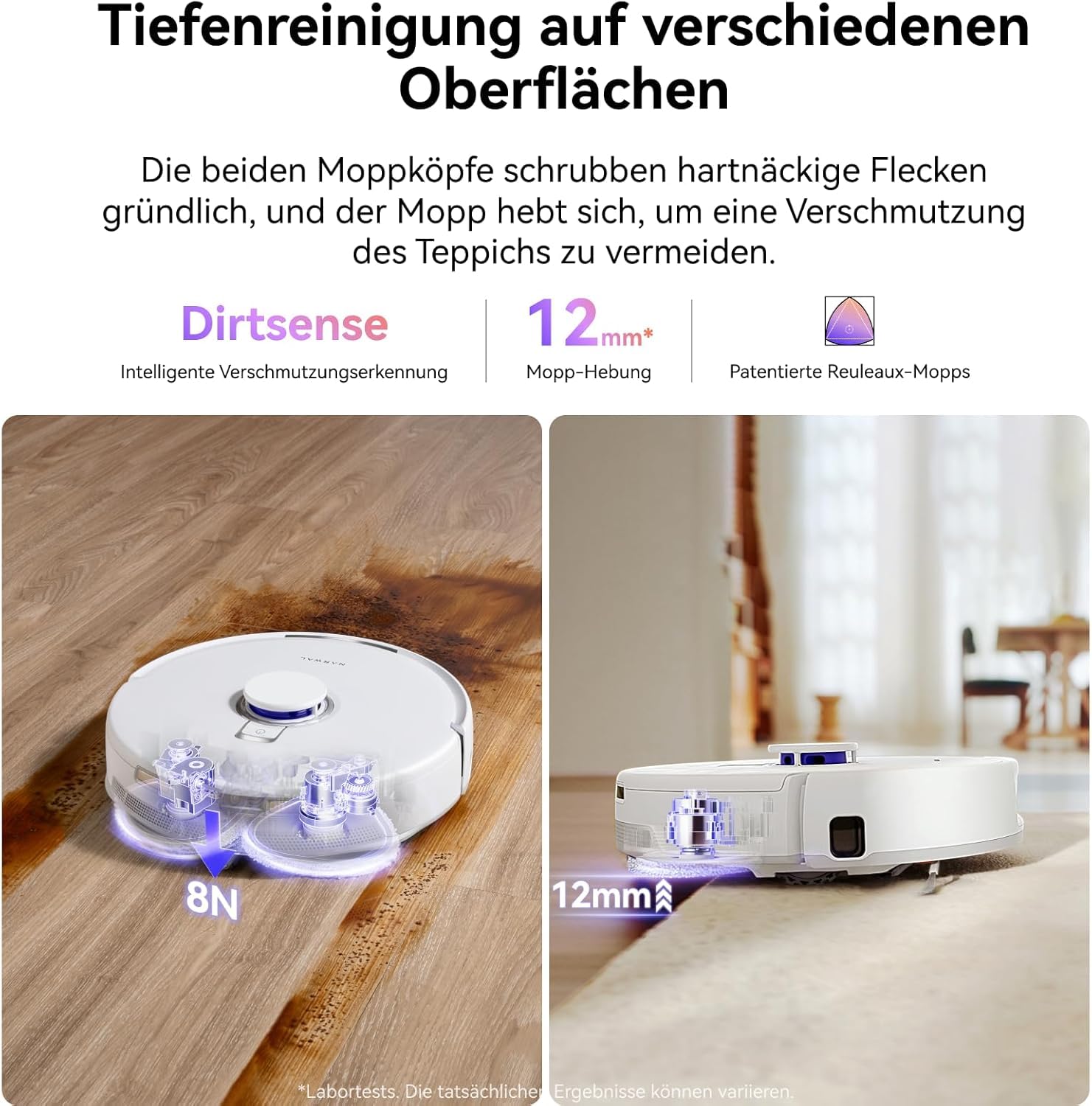 NARWAL Freo Z10 Saugroboter mit Wischfunktion und Anti-Tangle-Bürste