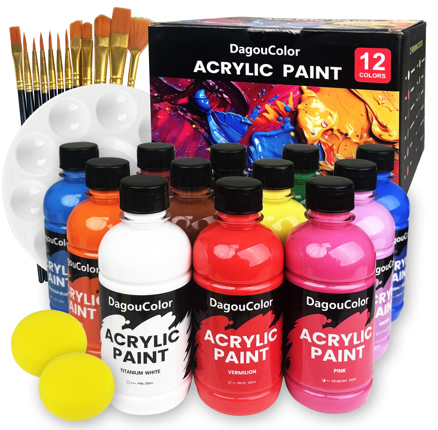 set peinture acrylique 27 pièces
