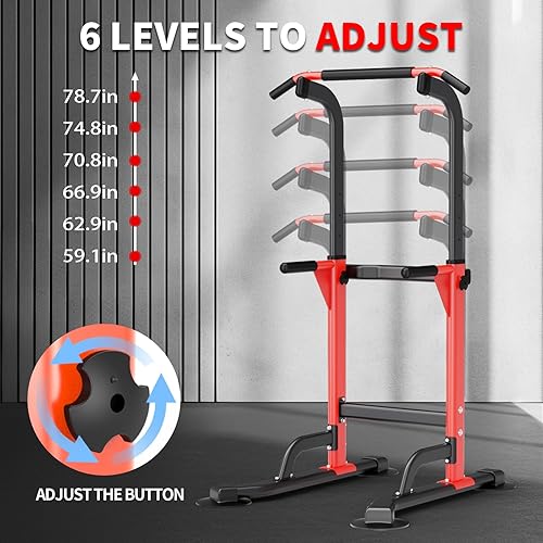 Miniatura 2 de Pull Up Dip Station For Home Gym Strength Training Fitness Workout Station Chin-Ups Push-Ups Pull-Ups Dip-Ups 330LBS T055CDC