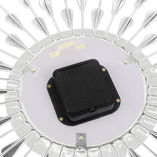 Miniatura 5 de YIYIBYUS Reloj de pared grande decorativo de cristal para decoración de sala de estar, 22 pulgadas, silencioso, funciona con pilas, relojes de pared