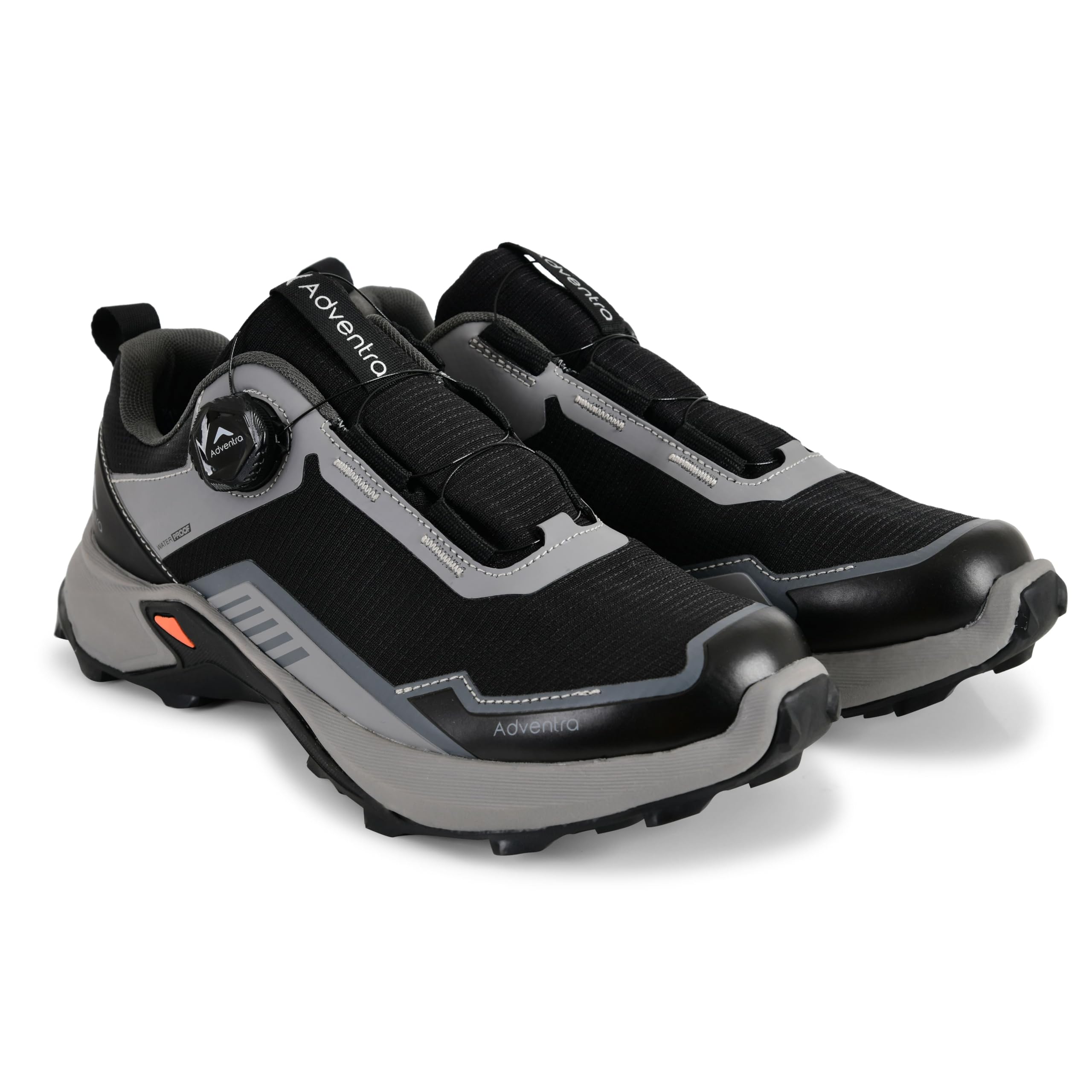 ADVENTRA Men’s Waterproof Hiking Shoes Low Ankle | Ultra-Grip Outdoor Trekking & Trail Shoes | Lightweight, Durable, Slip-Resistant | ET-1102 (Multicolor) (UK Footwear Size System, Adult, Men, Numeric, Medium, 7) 2