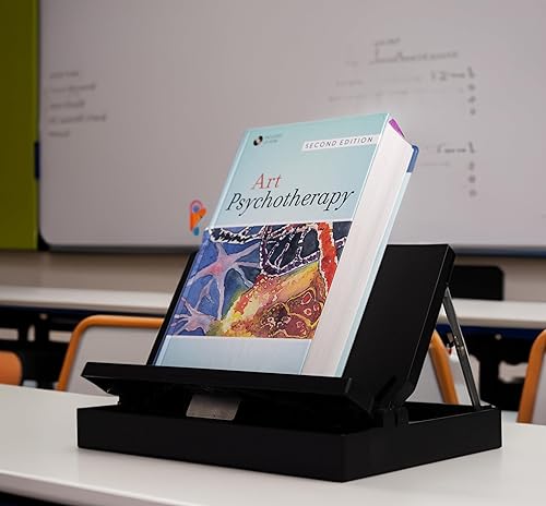 Miniatura 6 de Soporte para libros con almacenamiento soporte de lectura ajustable para estudiantes universitarios, soporte plegable portátil para libros de texto,