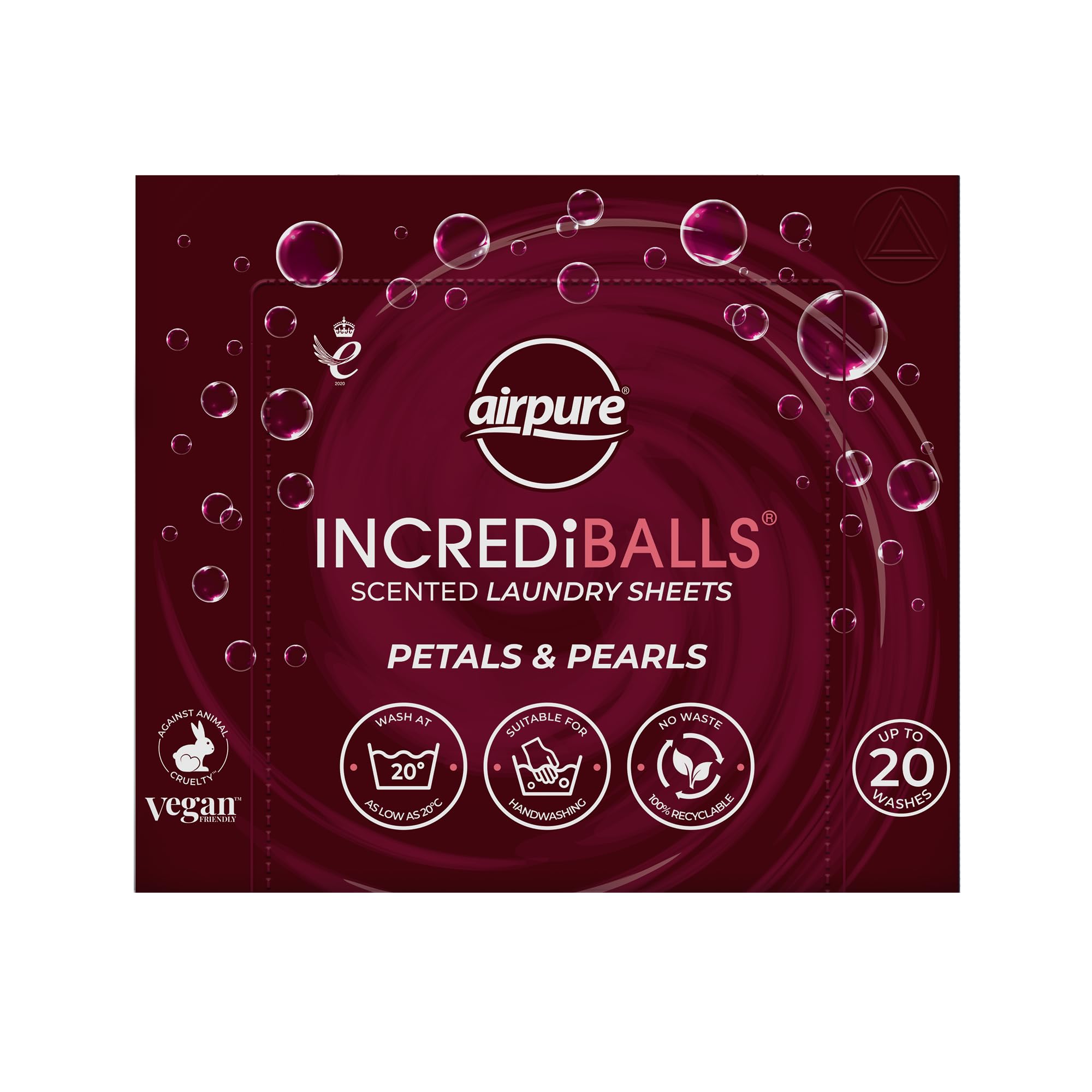 airepure INCREDiBALLS Laundry Detergent Sheets - Scented - Petals & Pearls
