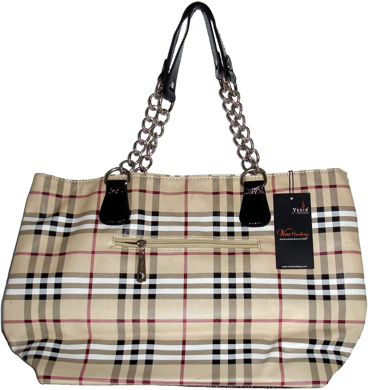 Designer Inspired Handbag Purse Stripped Double Handled G1085