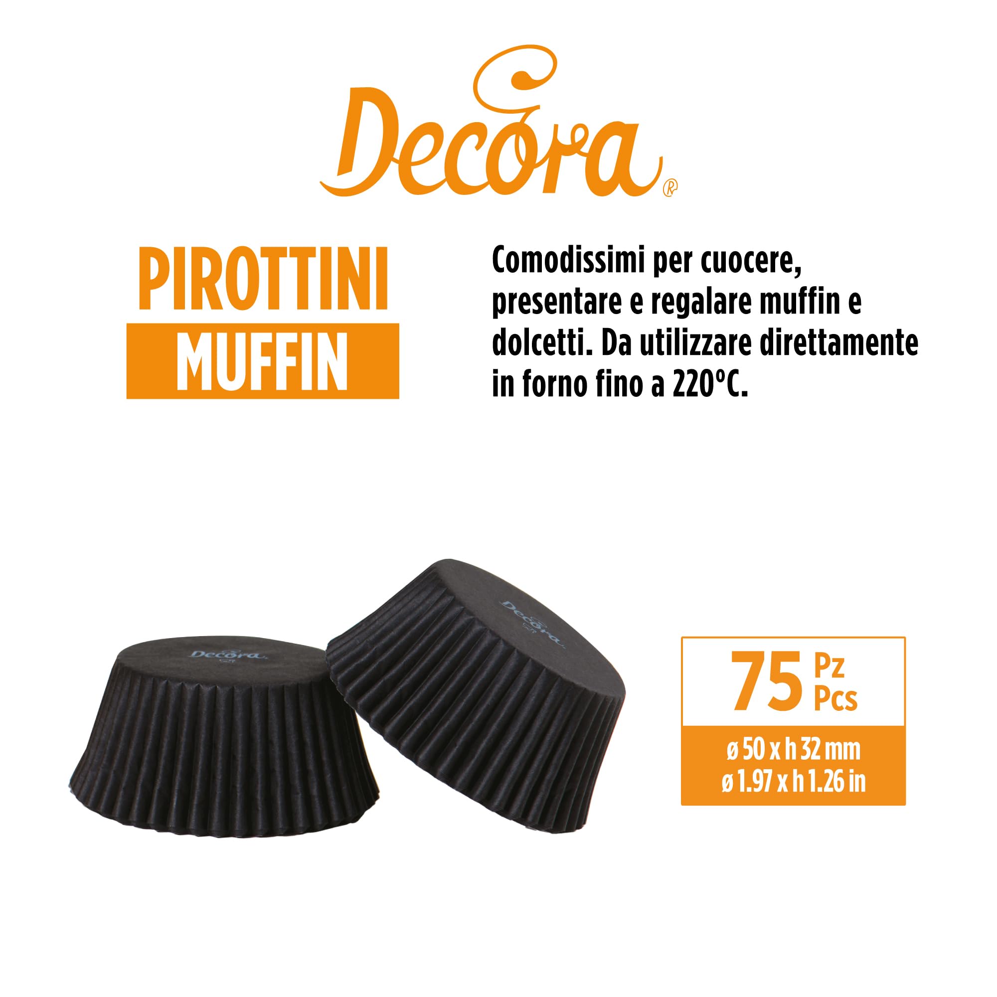Pirottini Muffin Pois Assortiti Decora - 75 Pezzi, Resistono Fino A 220°C - Foto 6