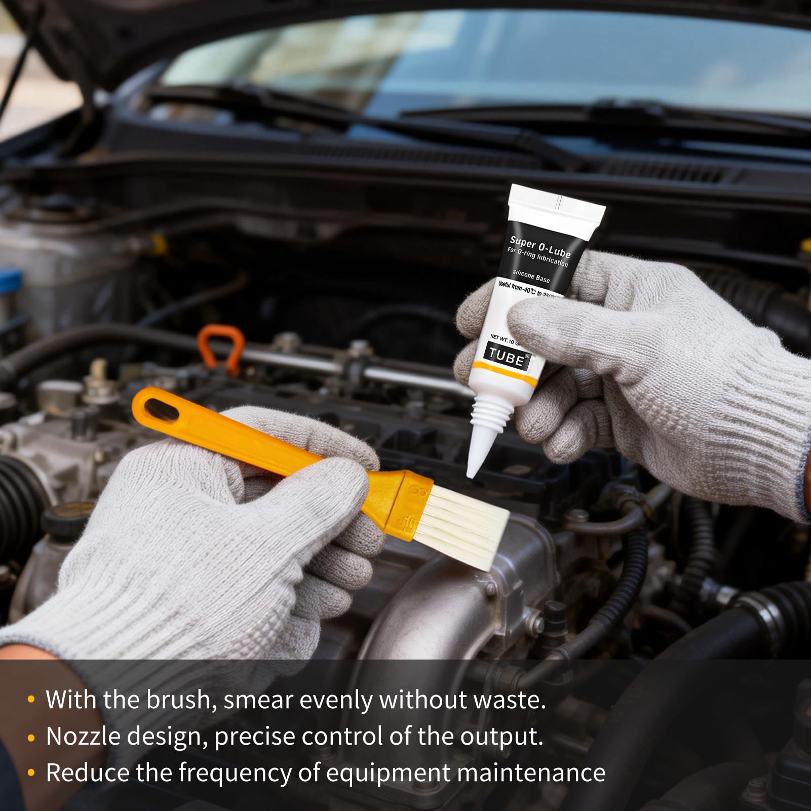Grasa de Silicona Lubricante para Cafeteras Automáticas Multiusos 3 Unidades con Cepillo