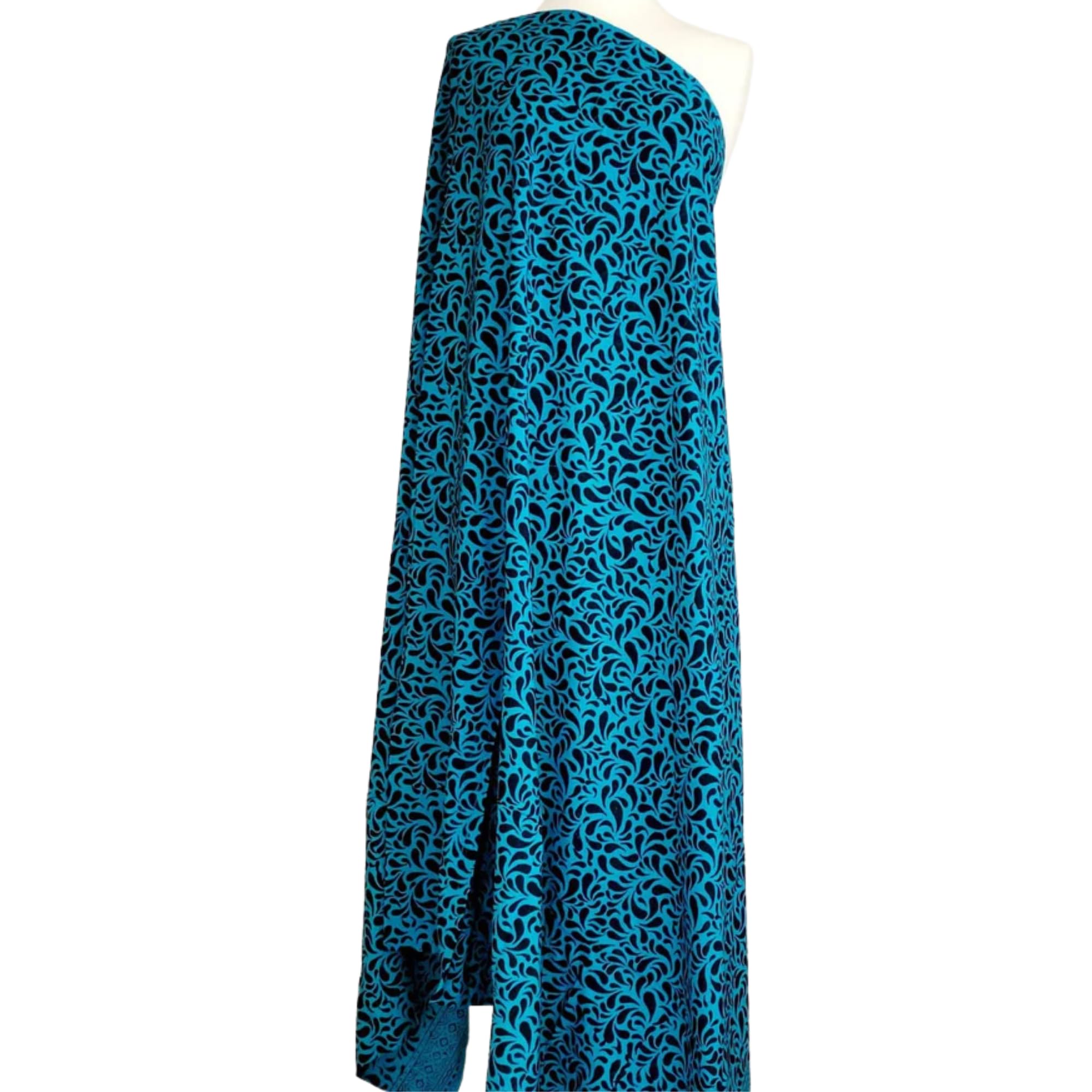 The Crockery Barn Pearl Drop Curious Blue and Black Batik Sarong – Premium Handmade Beach Cover Ups for Women UK, Versatile Sarongs for Women Beachwear, Lightweight Beach Dresses for Women UK