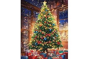 Christmas Tree Paint by Number Kit for Adults | YarnWhimsy