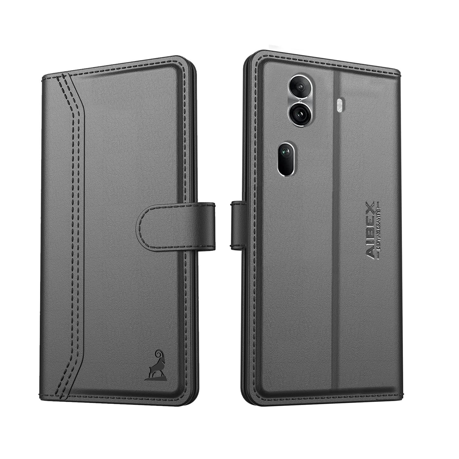 AIBEX ® Oppo Reno 11 Pro 5G Flip Cover Leather Finish | Inside TPU with Card Pockets | Wallet Stand | Complete Protection Flip Case Black (B0CSYZ1CTM) Amazon Price History, Amazon Price Tracker