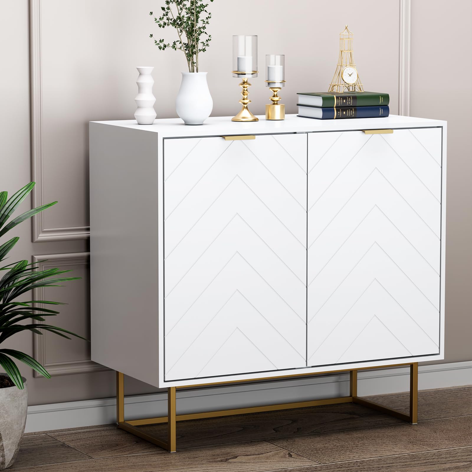 Amazon.com - Scurrty 31.5'' Modern Black Sideboard Buffet