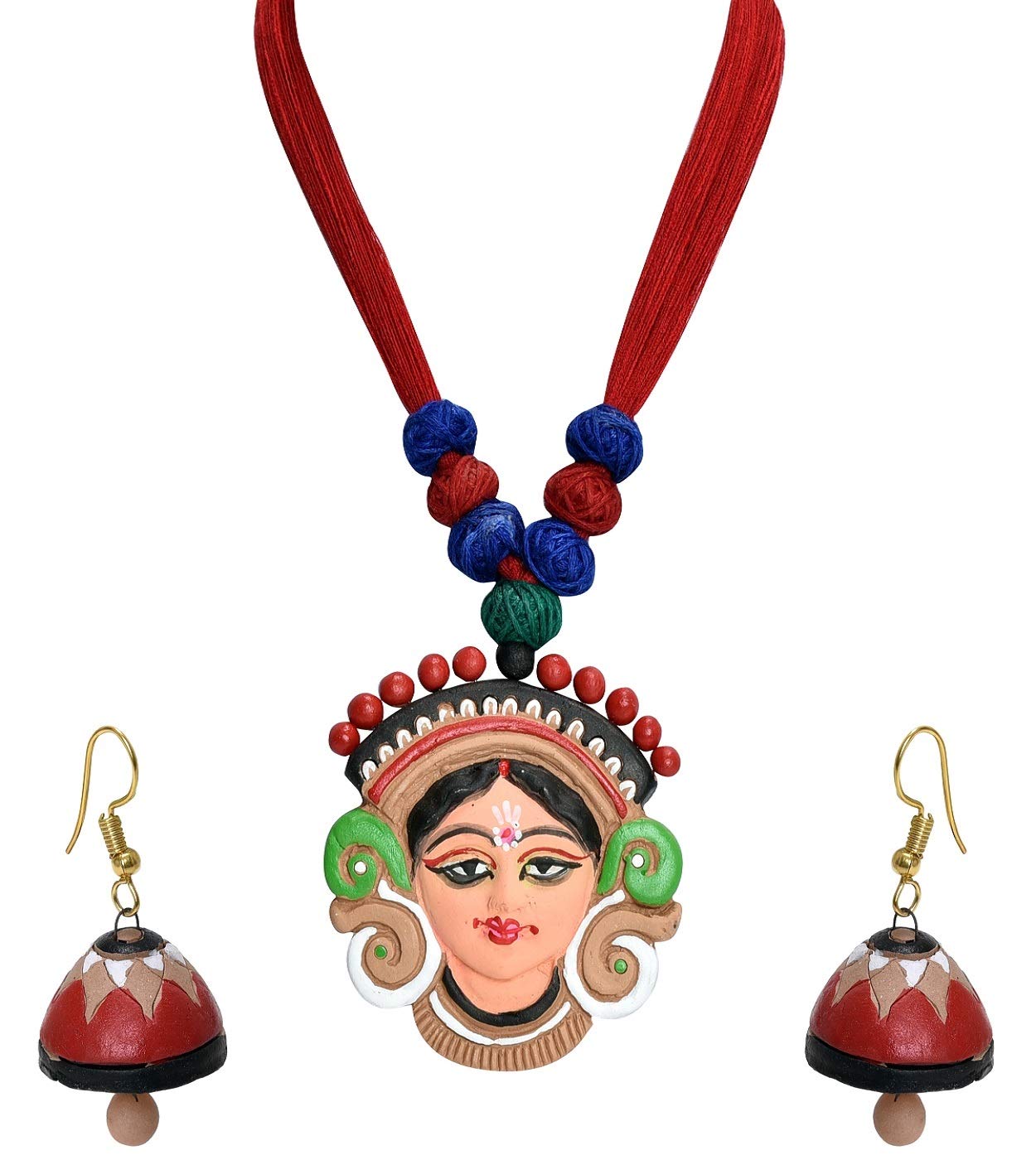 RAI COLLECTION Terracotta and Necklace Set for Women (Maroon) (B07H7VR83D) Amazon Price History, Amazon Price Tracker