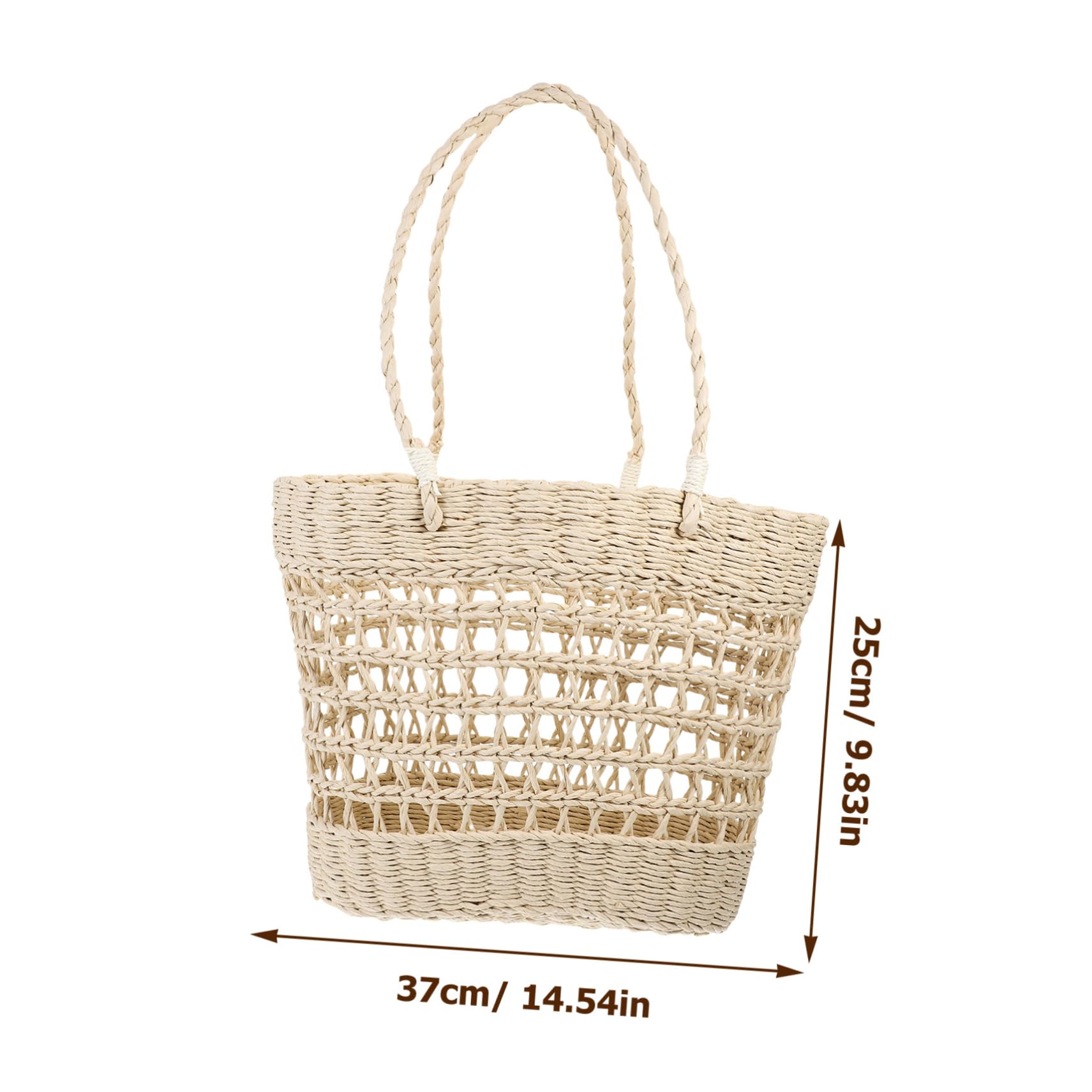 CHILDWEET Bolso de Paja Hueco Bolso de Playa para Mujer de Paja para Vacaciones la Playa