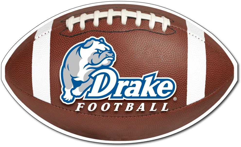 VictoryStore Magnets - Drake University Football Shaped Magnet, Size 14 inches x 8.5 inches