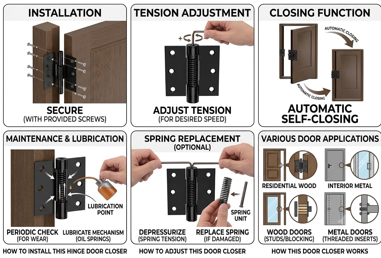 Automatic Door Closers - Self-Closing Hinges -5