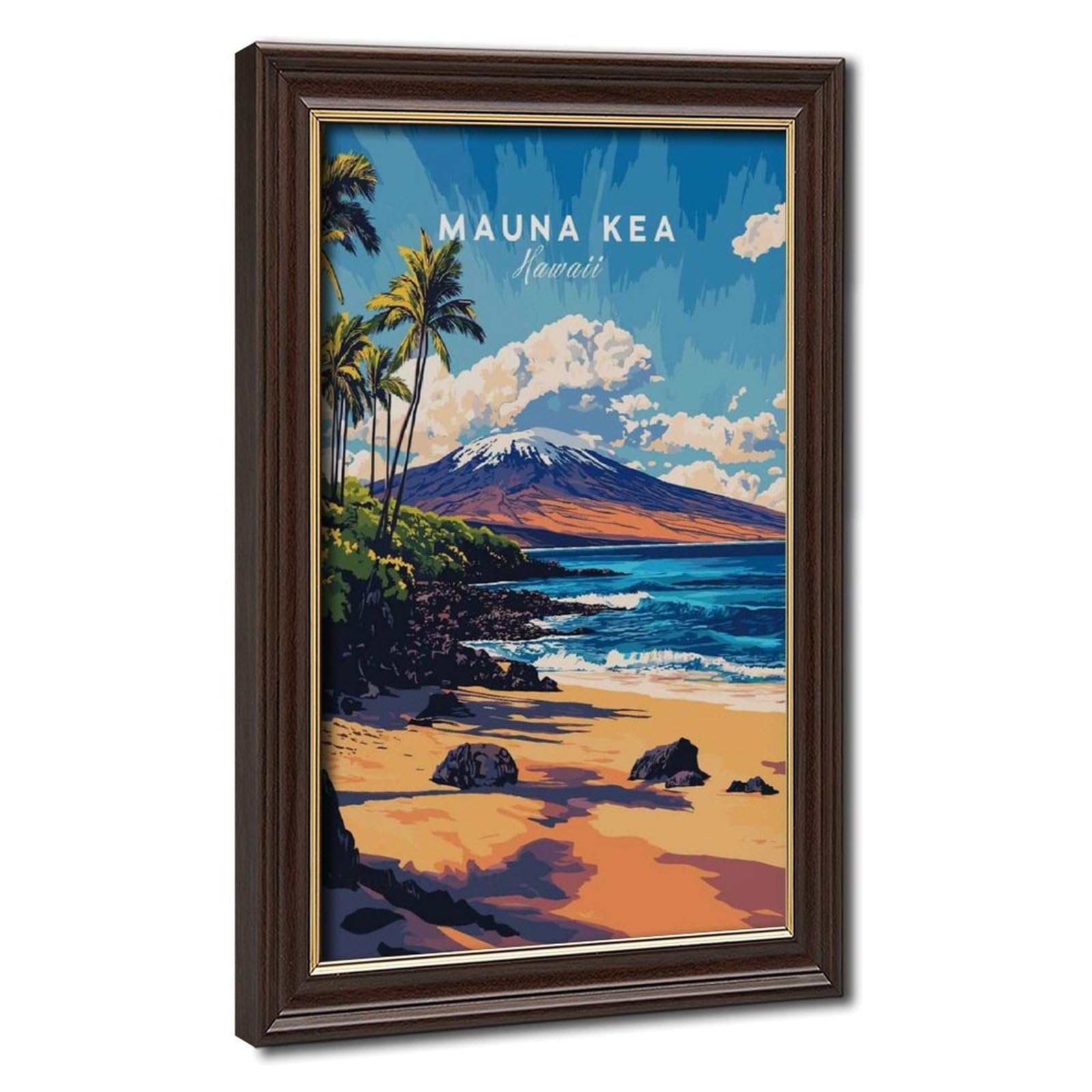 Bareronor Mauna Kea Beach Canvas Poster Bedroom Decor Landscape Office Room Decor Gift 24" L X 36" W