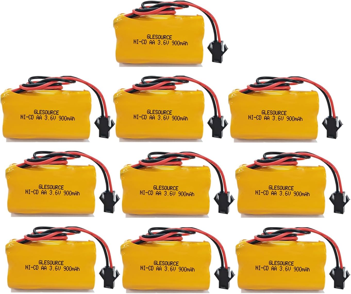 3.6 Volt Rechargeable Battery, Emergency/Exit Light Battery Compatible for Lithonia ELB B001 ELBB001 Lithonia EU2 LED Interstate ANIC1566 Unitech 0253799 (10 Pack)
