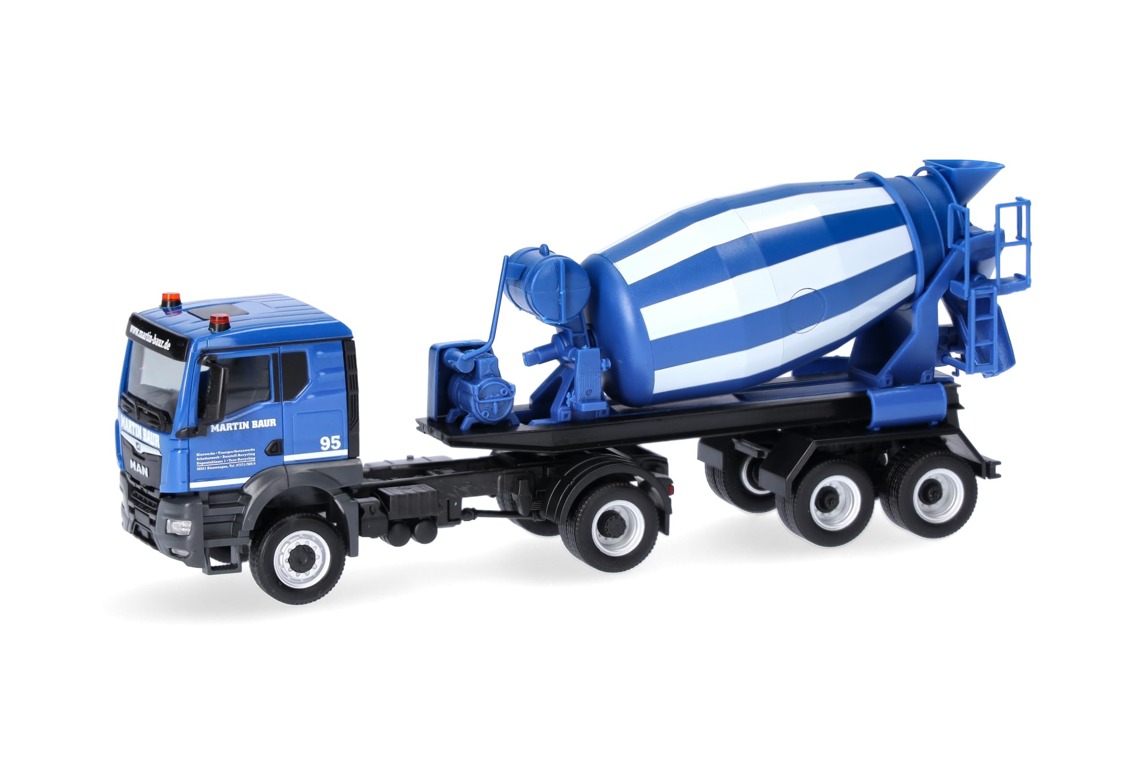 Herpa 320375 - 1:87 Man Tgs Tn Concrete Mixer Semi-Trailer ""Martin Baur"" - New