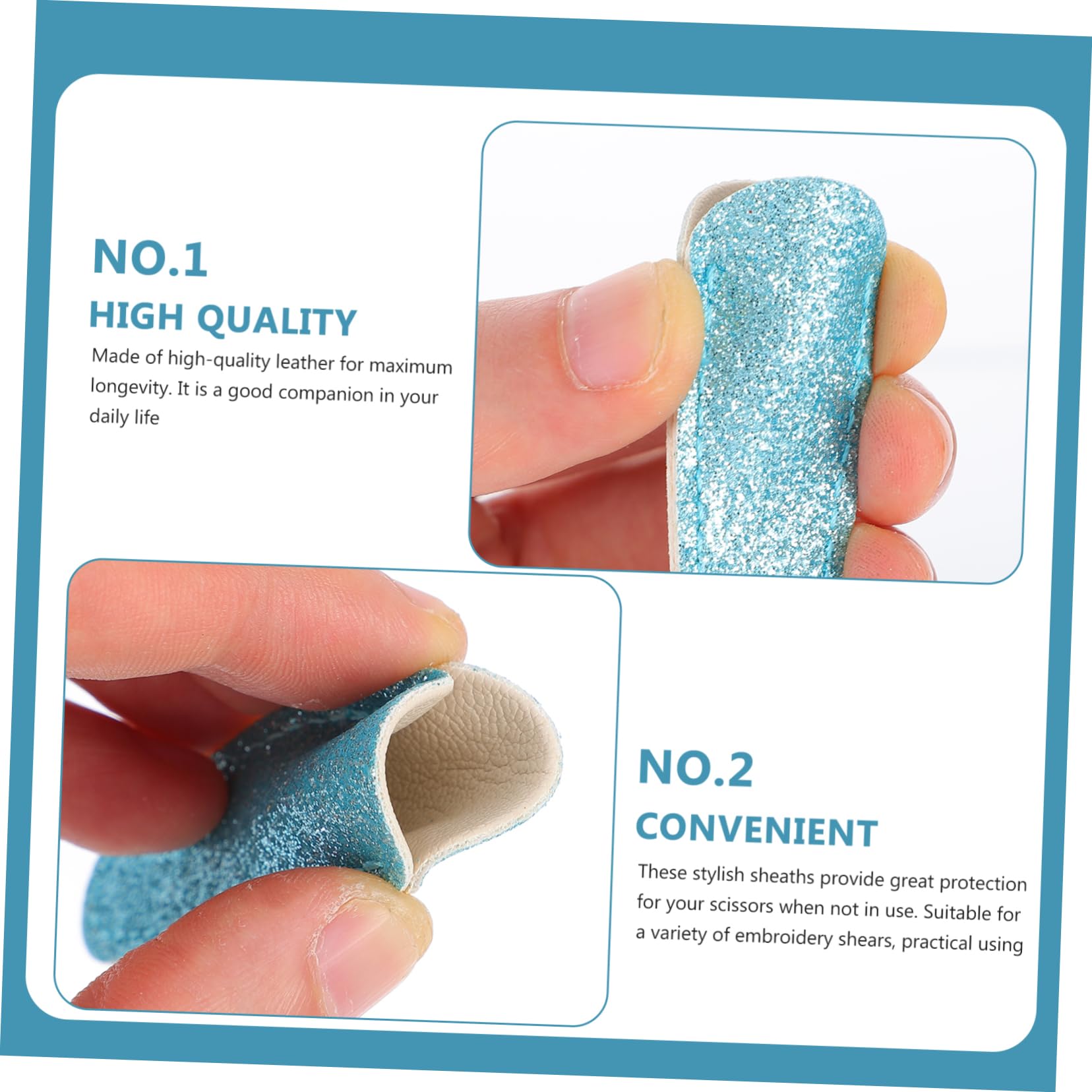 NULYLU Durable Scissor Leather Protective Cover Scissor Shear Case Hair Dresser Scissors Sleeve