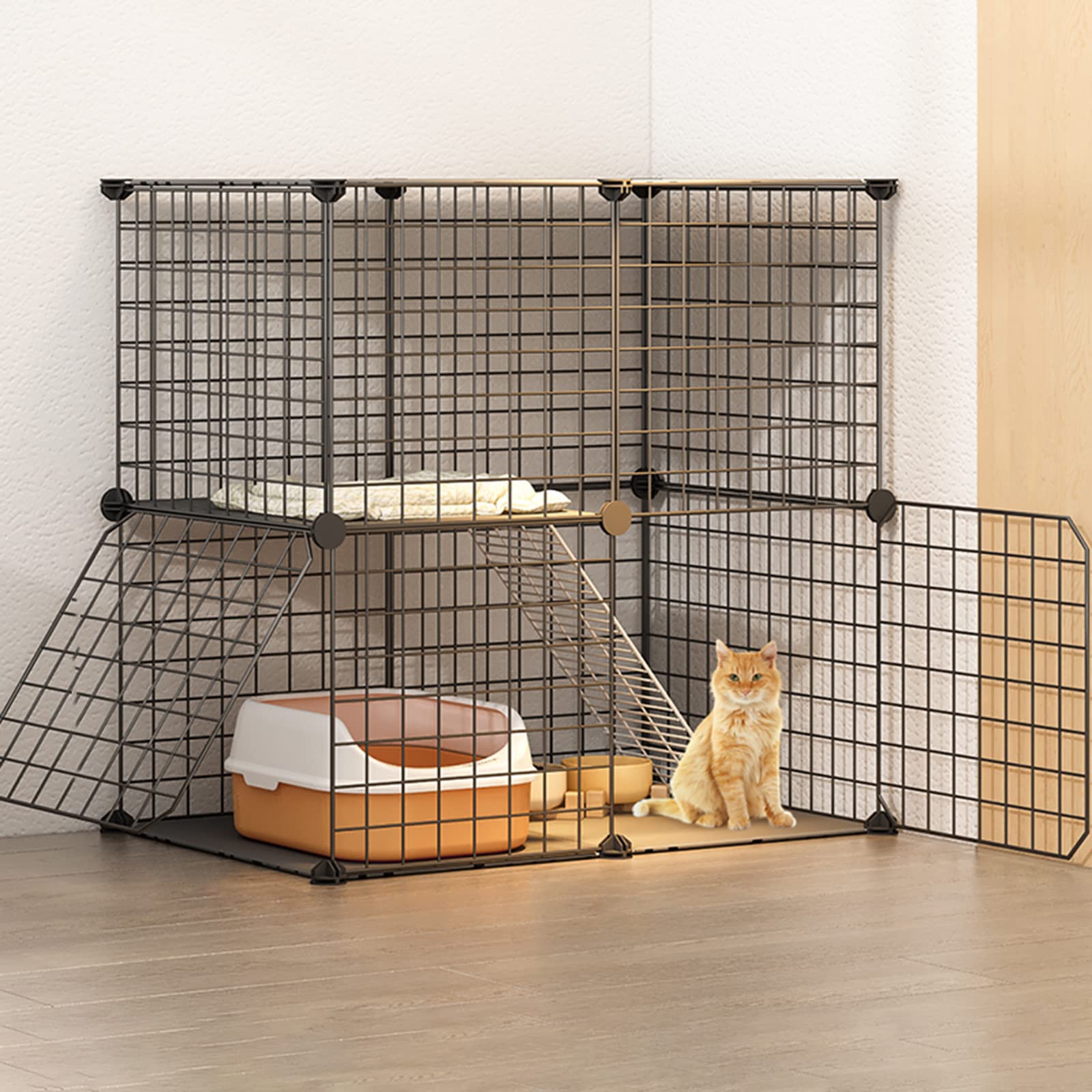 Jaulas de cobayas de 2 niveles: hábitat plegable y portátil para viajes con tus mascotas pequeñas