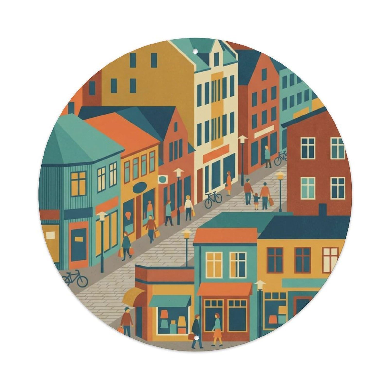 Fqnyr Style Metal Tin Sign Vintage Travel Laugavegur Iceland Street