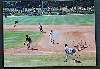 Reggie Smith Dodgers Coach Signed Autograph 5x7 Action Spring Training Photo