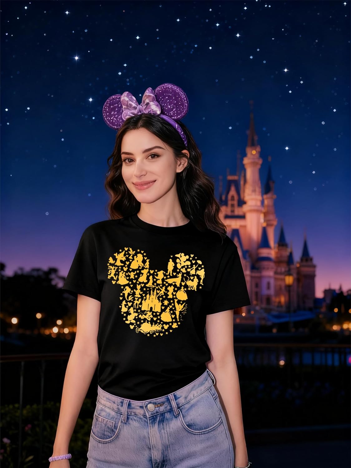 Women Magic Kingdom Castle Shirt Castle Fairy Graphic Tee Women Casual Vacation Holiday Short Sleeve Tee Top - Image 6
