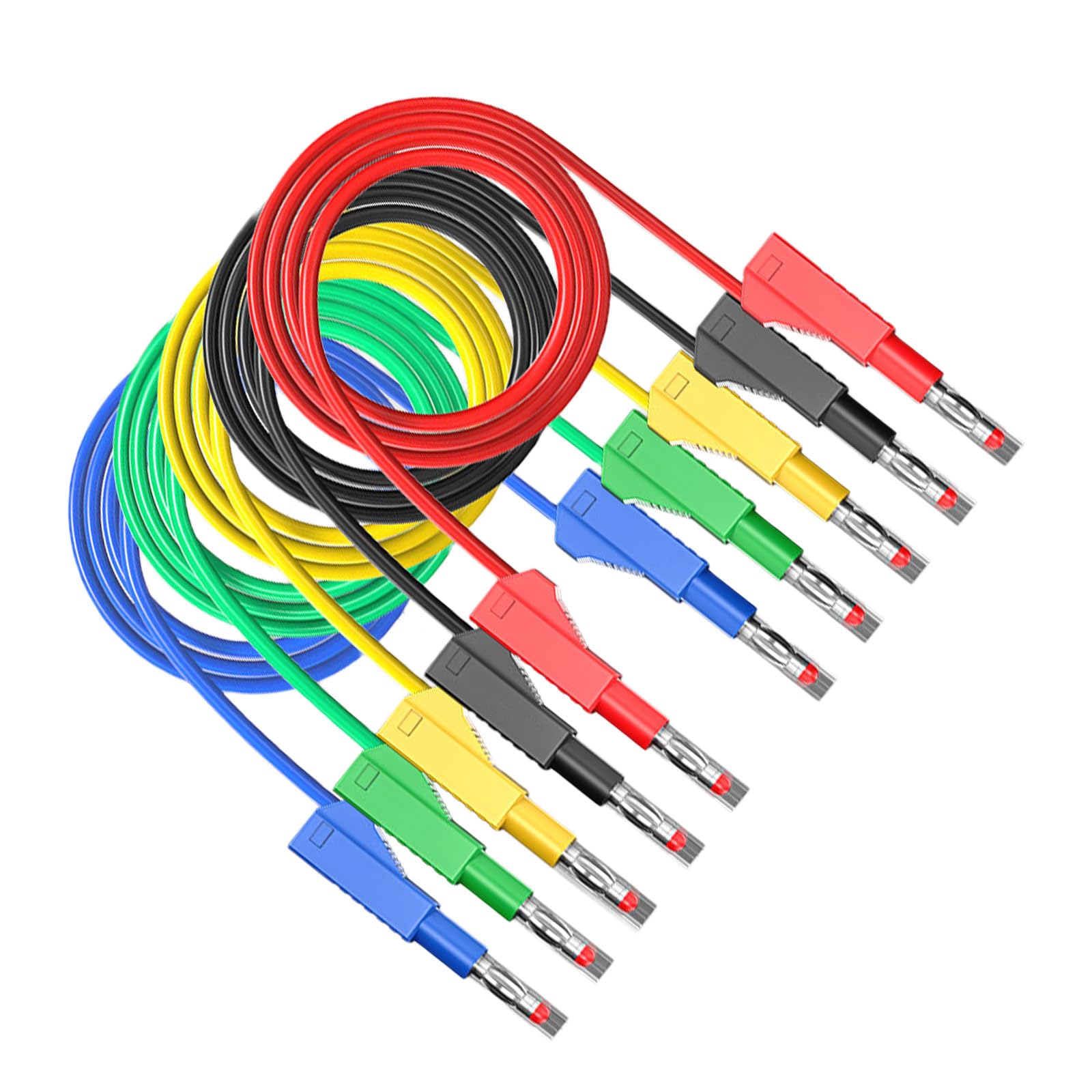 Câble de test de fiche banane rétractable avec une longueur de 100 cm et une capacité de courant de 15 à 32 a pour la réparation électronique et le câble multimètre de laboratoire avec pointe