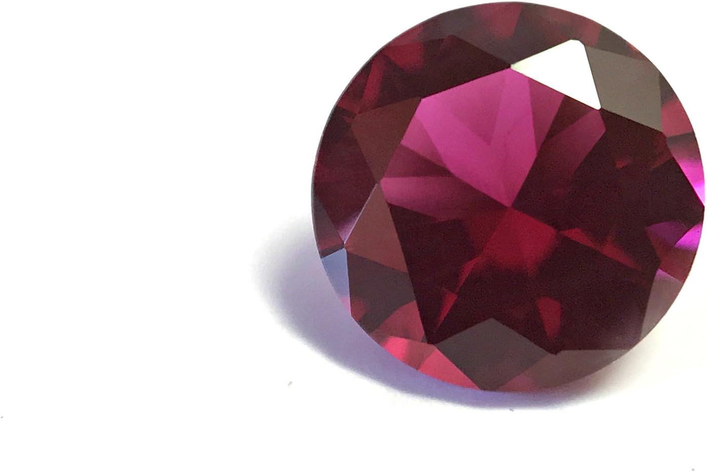 Ruby Dark #185/1. Round 6mm. 0,9 ct. SIAMITE. Created Gemstone. US@GEMS