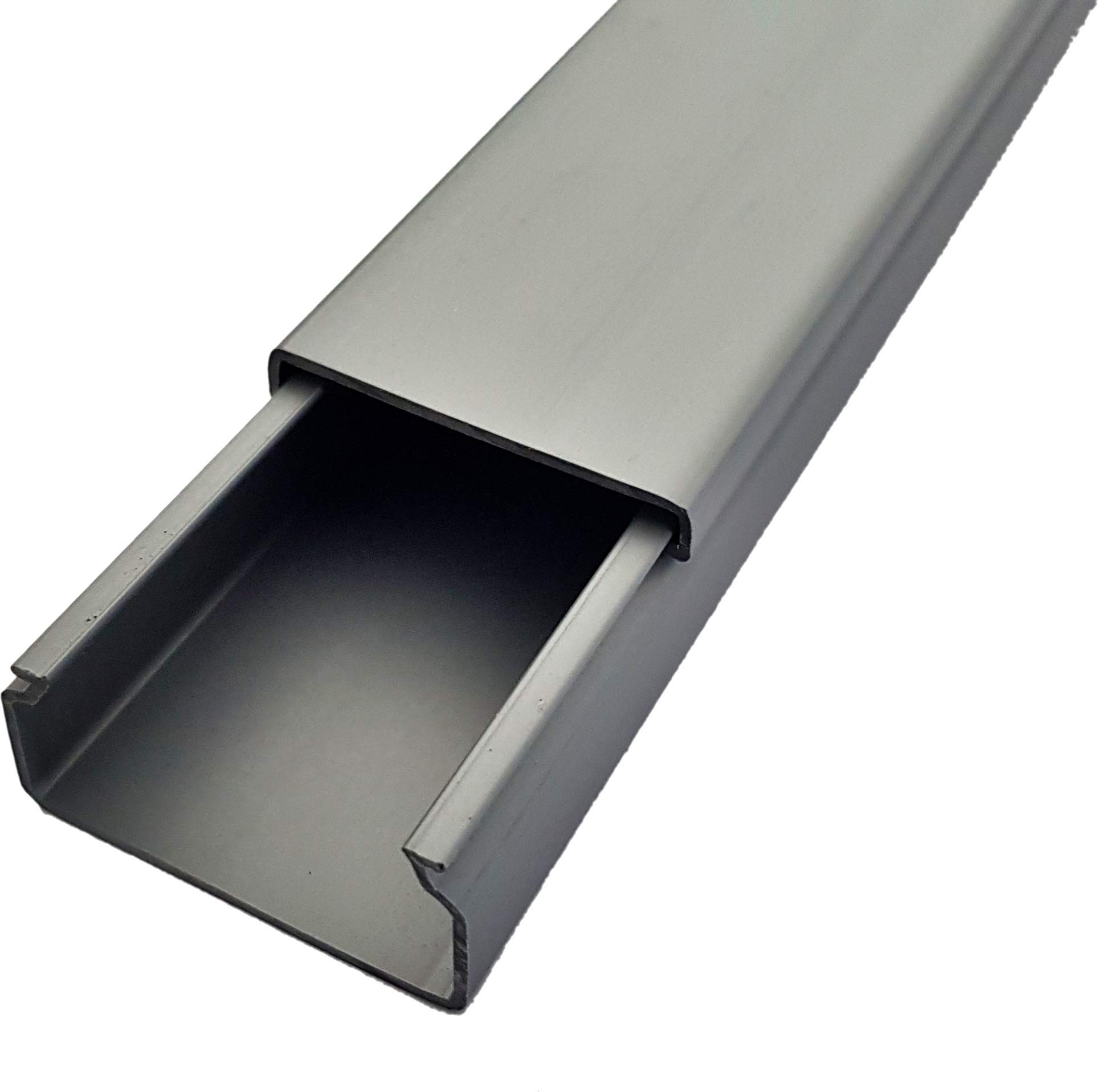 CabCom PVC Kabelkanal Kabelleiste Kabelschacht Brüstungskanal zur Montage an Wand oder Decke diverse Größen und Farben 20 Meter (10x2 Meter) 40 x 40 mm weiß