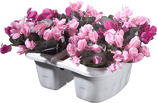 Apollo - Maceta con barandilla de sillín de riego automático, 16 pulgadas