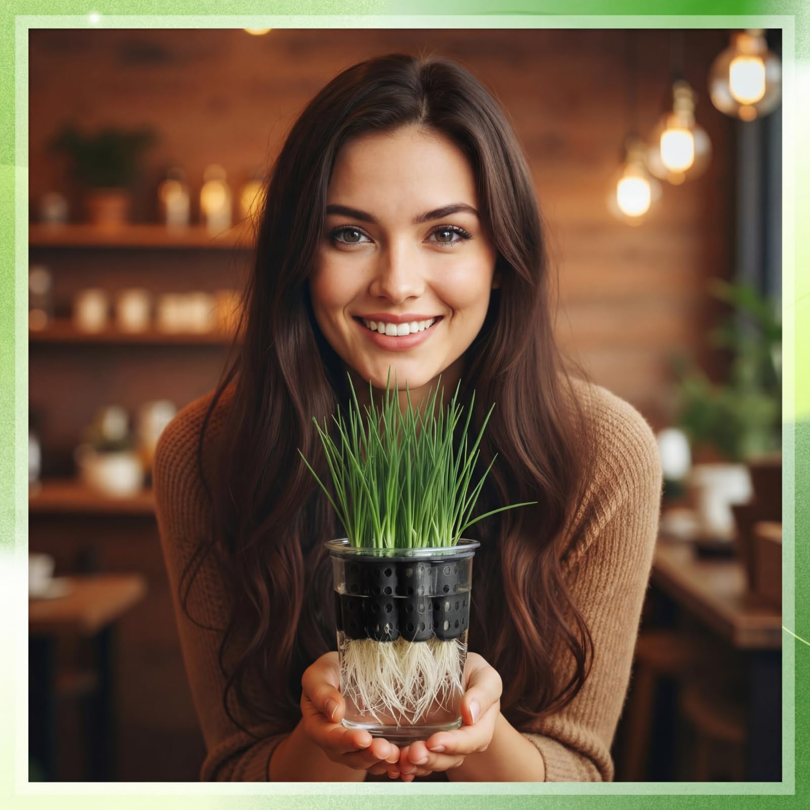 Kit per germogliare i semi di cipolla verde, compatibile con barattoli di vetro a bocca regolare, per davanzale da giardino, coltura idroponica e appassionati di propagazione idroponica (2, bianco)