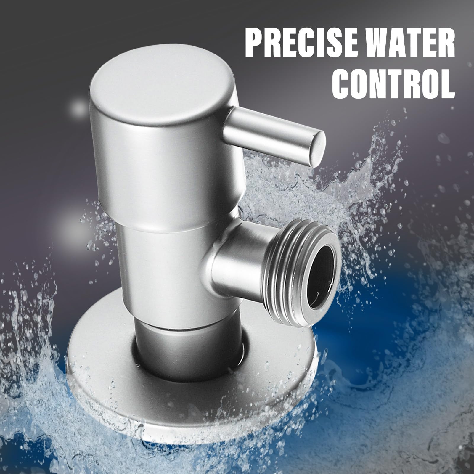 Billg Llave de Escuadra, 2 Piezas Llave de Paso Agua con Cierre Rápido 1/2" - 3/8", Se Abren y Cierran con Solo 1/4 de Vuelta, Grifo de Agua Racor Lavabo Baño Cocina