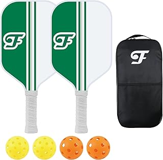 Pickleball Paddles Set, Pickleball Paddles Set of 2,USAPA Approved Pickleball Paddle with Fiberglass Surface for Maximum Spin and Control,Pickleball Rackets Gifts for Women Men