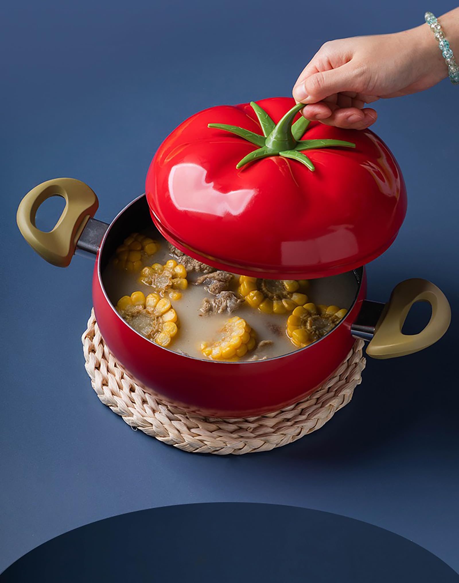 Pentola multifunzione con manici for grigliata del Ringraziamento(Tomato pot)
