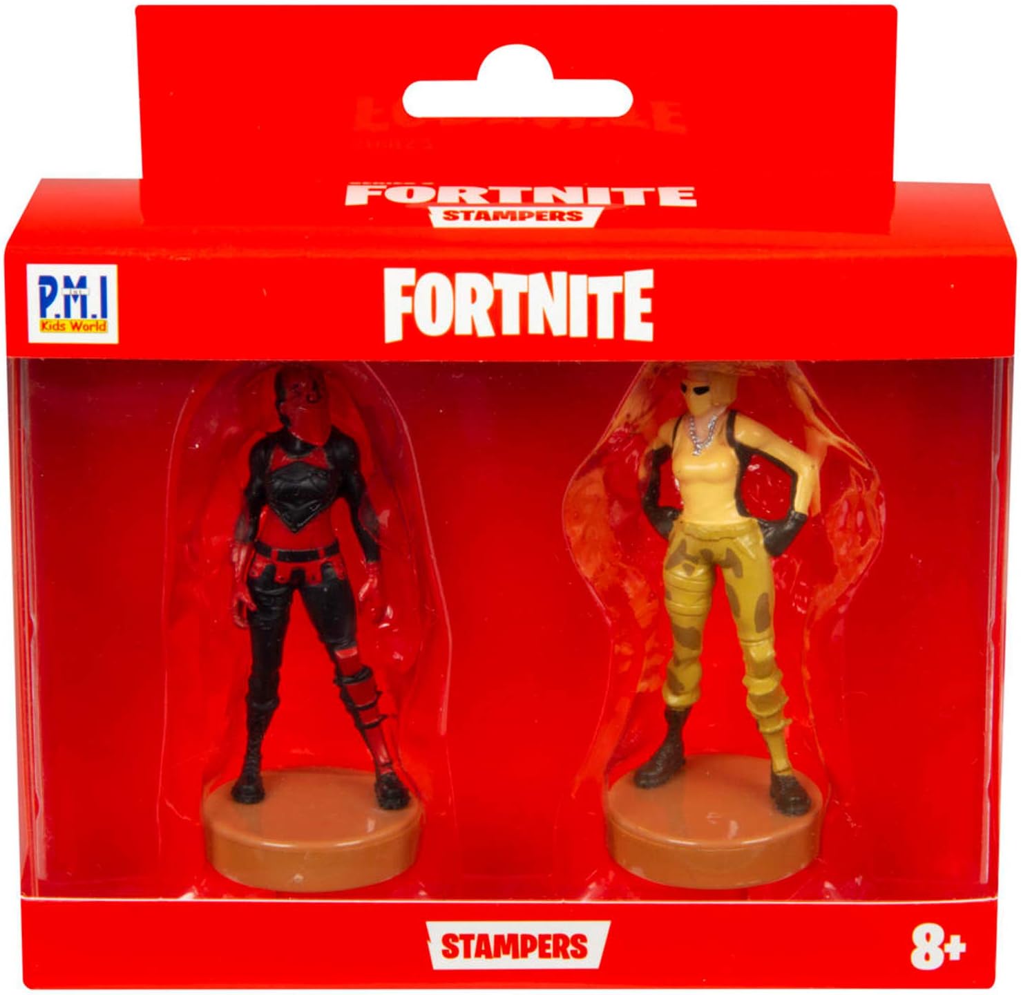 SambroPMI-3558-2 Fortnite 3D Collectable Figures with Stamp, Twin Pack, Series 2, Collectable and Swapping, Assorted, Colourful