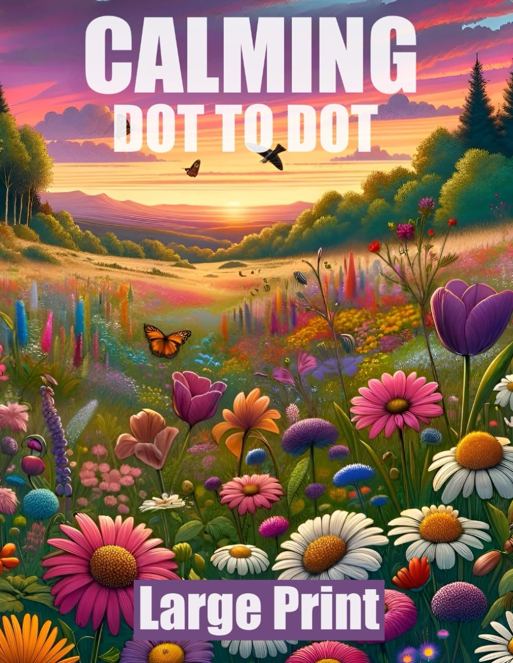 Calming Dot to Dot Book For Adults: Large Print Relaxing and Challenging Connect The Dots for Adults, Seniors, Teens & Kids