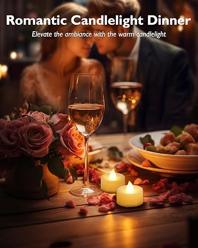 Miniatura 8 de Homemory Paquete de 12 velas LED sin llama que funcionan con pilas, velas eléctricas falsas de más de 200 horas para votivo, Halloween, Ofrenda,