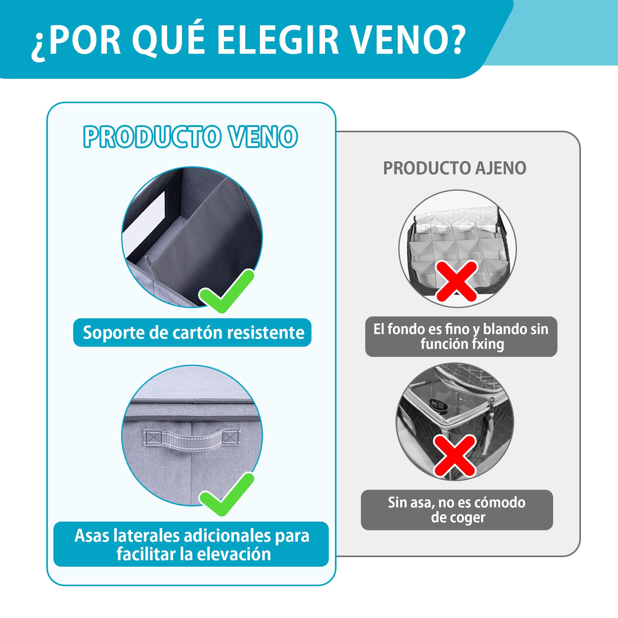 VENO Paquete de 2 cajas tapa y asas, para guardar adornos navideños y cristalería, organizador de cristalería y vajilla, ideal para mudanzas y transporte (copas de vino: paquete de 2)