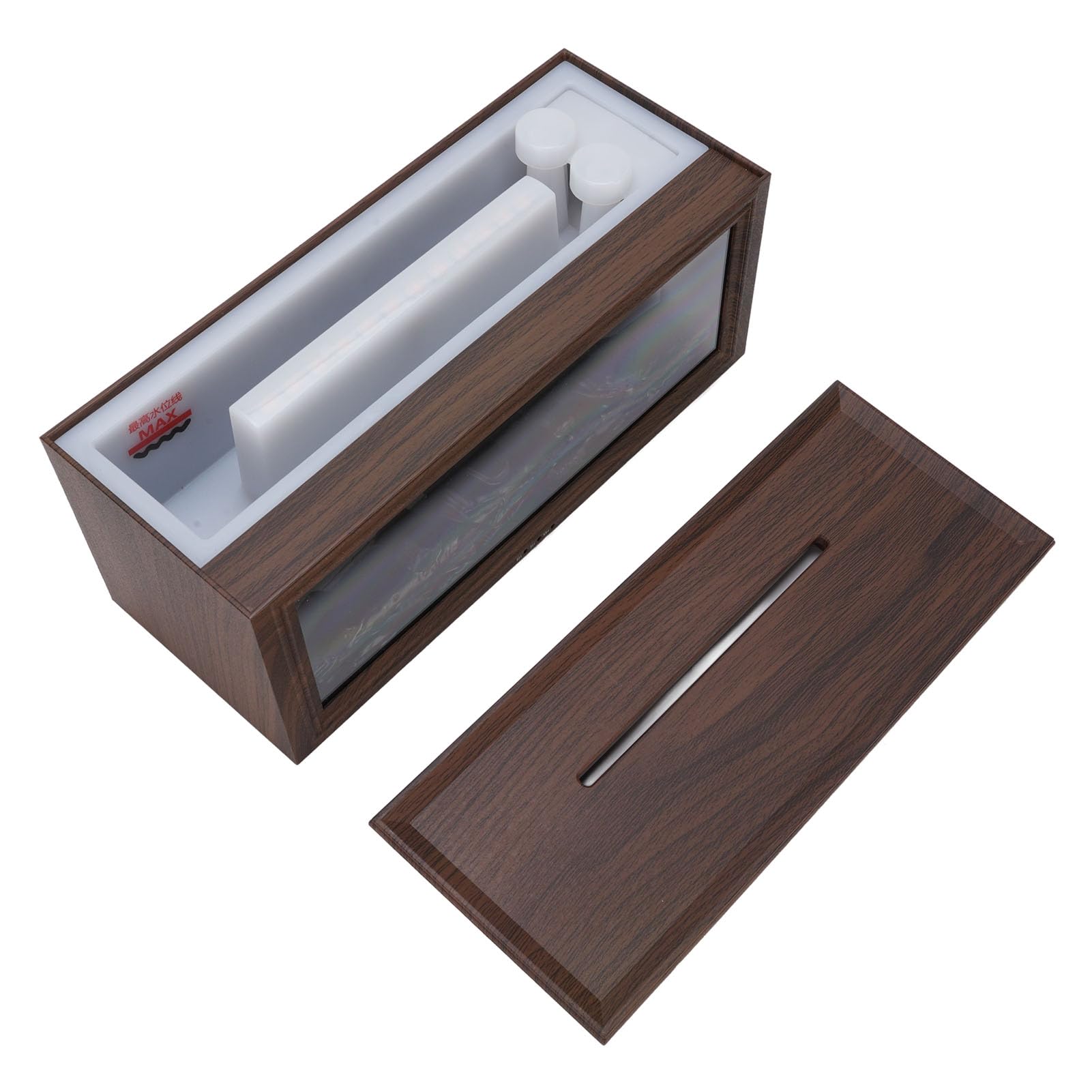 Ausla Diffuseur d'aromathérapie pour Cheminée, Humidificateur à Diffuseur de Flamme ABS PP avec Réservoir d'eau de 280 ML, Minuterie 6 Heures, Arrêt Automatique, Lumière 7 Couleurs pour la Maison,