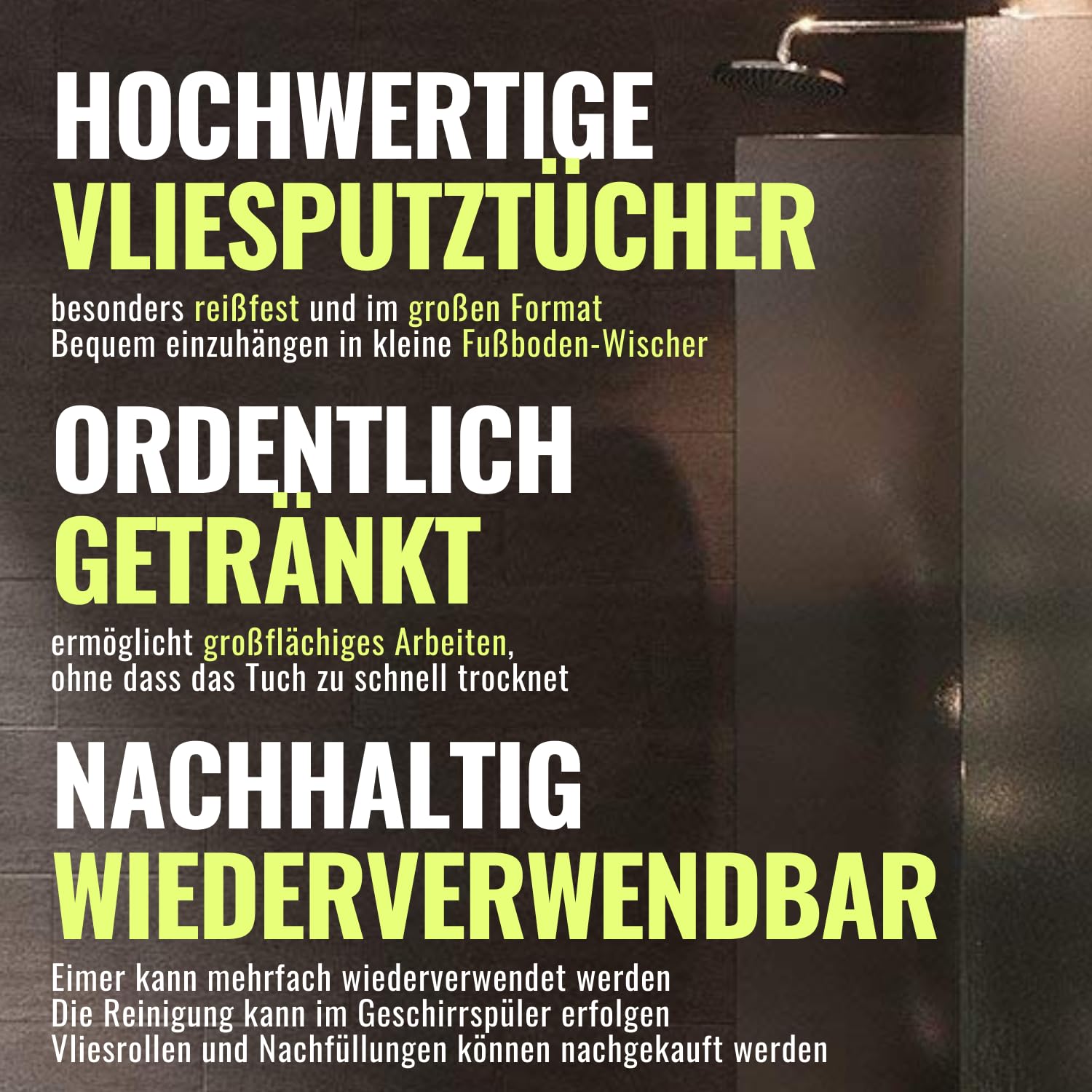 2 x Desinfektionstücher Eimer 5%-Lösung, Spendereimer inkl. 90 XXL Vlies-Tücher getränkt in Flächen-Desinfektionsmittel, Reinigungstücher wirksam gegen Bakterien, Viren & Keime Made in Germany