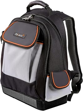 Pro Tool Backpack for Electricians & Contractors - 54 Pockets with Detachable 40-Pocket Organizer, Heavy Duty Water Resistant Design