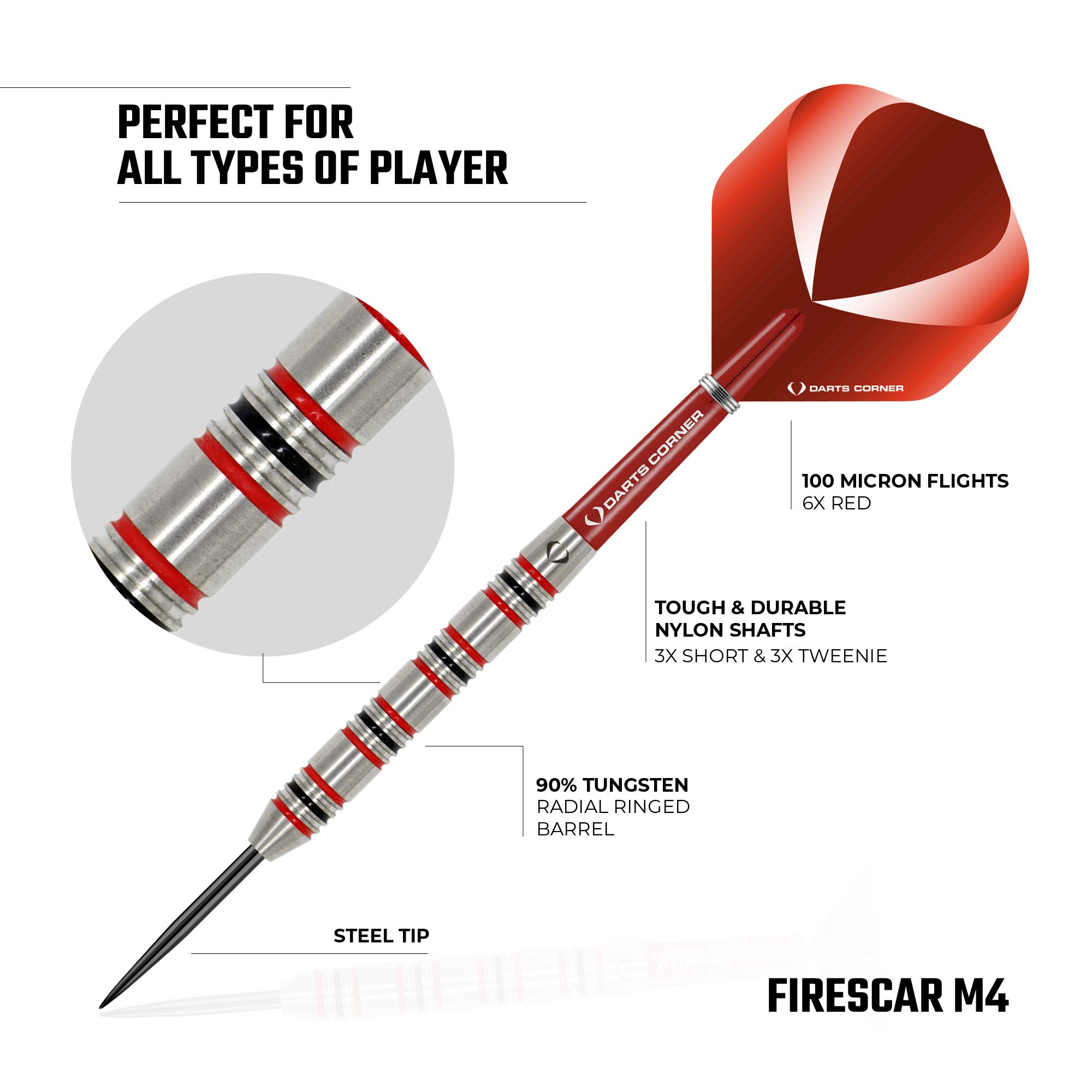 Darts Corner - Thunder Series 1 - Steel Tip Brass - 2 Sets Darts - M2 - View #9